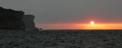 Sun rise beyond North Head, Sydney